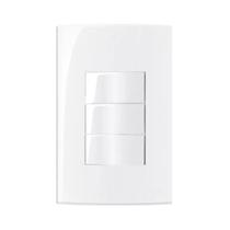 Conjunto Montado Separado 3 Tecla Interruptor Paralelo Branco Brilhante 4x2 10a Sleek Margirius