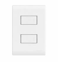 Conjunto Montado Tramontina Liz 4x2 com 2 Interruptores Simples 10A 250V Completo com Placa e Suporte