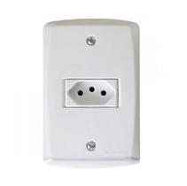 Conjunto Montado Tramontina Lux² 4x2 com Tomada 20A 250V Padrão NBR 14136 Completo com Placa e Suporte