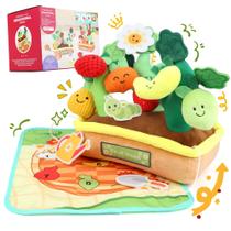 Conjunto Montessori de Árvore de Frutas de Pelúcia Comnonage - 10 Peças Conjunto Montessori de Árvore de Frutas de Pelúcia Comnonage - 10 Peças