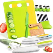 Conjunto Montessori de Cozinha Infantil - 13 Peças de Facas e Utensílios de Plástico