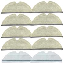 Conjunto Mop Pad 8 reutilizáveis + 2 descartáveis para aspirador Roborock