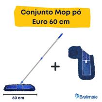 Conjunto Mop Pó Eletrostático Euro 60Cm Com + 1 Refil Extra