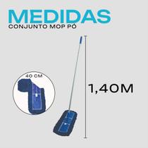 Conjunto Mop Pó Euro Bralimpia tamanhos a escolher 40cm - 60cm Original bralimpia