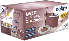 Conjunto mop rotatorio balde 9l cesto plastico e 1 refis rosa marsala nobre Conjunto mop rotatorio balde 9l cesto plastico e 1 refis rosa marsala nobre