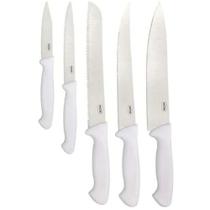 Conjunto Mor Do Assador 5 Facas Cabo Branco Ref 3317