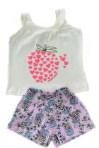 Conjunto Moranguinho - Regata Estampa Puff c/ Short Cotton Conjunto Moranguinho - Regata Estampa Puff c/ Short Cotton