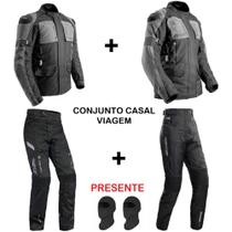 Conjunto Motoqueiro Casal Viagem Big Trail Armor + Strike