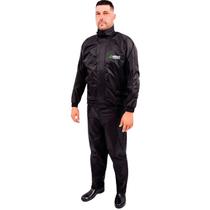 Conjunto Motoqueiro Chuva Nylon Impermeavel Preto Vértice CA 28721 28740