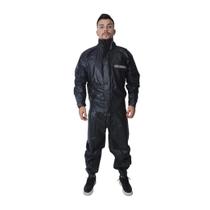 Conjunto motoqueiro com capuz em pvc