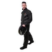 Conjunto Motoqueiro Combate com Gola PVC Preto - Pioneira, Tamanho: P Conjunto Motoqueiro Combate com Gola PVC Preto - Pioneira, Tamanho: P