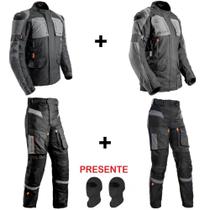 Conjunto Motoqueiro Kit Casal Viagem Big Trail Armor Parka