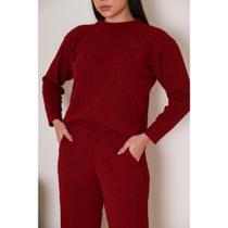 Conjunto Mousse Lozangulo Elegante Tendencia Moda Outono Inverno Conjunto Mousse Lozangulo Elegante Tendencia Moda Outono Inverno
