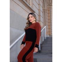 Conjunto Mousse Premium Inverno Blusa e Calça com Bolso Tendencia Elegante Moda Outono Inverno Conjunto Mousse Premium Inverno Blusa e Calça com Bolso Tendencia Elegante Moda Outono Inverno