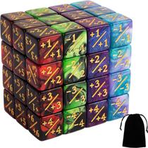 Conjunto MTG Counter Dice LAMJAM 48 unidades com bolsas de flanela Conjunto MTG Counter Dice LAMJAM 48 unidades com bolsas de flanela