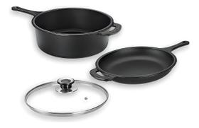 Conjunto Multiuso Caçarola E Frigideira 26 Cm Panela Mineira Preto Conjunto Multiuso Caçarola E Frigideira 26 Cm Panela Mineira Preto