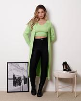 Conjunto My Life Puffer Cropped e Blusa Verde