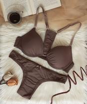 Conjunto nadador microfibra com calcinha básica