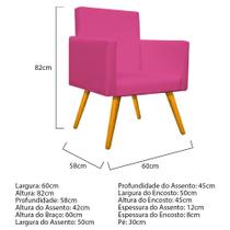 Conjunto Namoradeira e 02 Poltronas Arenzza Palito Mel Corano Pink - KDAcanto Móveis