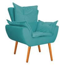 Conjunto Namoradeira e 02 Poltronas Fenzzi Palito Mel Suede Azul Turquesa - KDAcanto Móveis Conjunto Namoradeira e 02 Poltronas Fenzzi Palito Mel Suede Azul Turquesa - KDAcanto Móveis