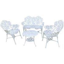 Conjunto Namoradeira E 2 Poltronas Nova Hera Alumínio Fundido Branco Conjunto Namoradeira E 2 Poltronas Nova Hera Alumínio Fundido Branco