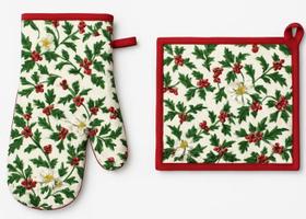 Conjunto Natalino de Luva e Descanso de Panela Conjunto Natalino de Luva e Descanso de Panela