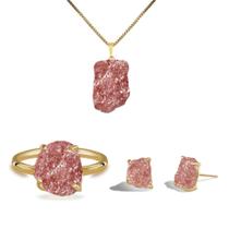 Conjunto Natura Quartzo Morango Conjunto Natura Quartzo Morango