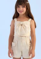 Conjunto Naural Shorts Menina Petit Cherie