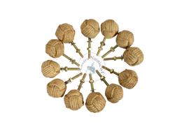 Conjunto náutico Cabinet Knobs Aasiya de 12 puxadores de corda de juta Conjunto náutico Cabinet Knobs Aasiya de 12 puxadores de corda de juta
