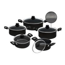 Conjunto New Pratic Antiaderente 5 Peças com Tampa de Vidro - Eirilar