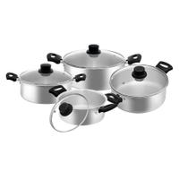 Conjunto New Pratic Polido 4 Peças com Tampa de Vidro - Eirilar