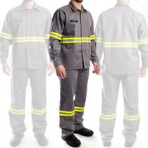 Conjunto NR10 Eletricista com Faixa Refletiva Uniforme Antichamas Kaballah Conjunto NR10 Eletricista com Faixa Refletiva Uniforme Antichamas Kaballah