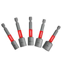 Conjunto Nut Driver Diablo, 6,5 cm, magnético anti-oscilação, pacote com 5
