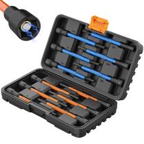 Conjunto Nut Driver Vorlestour, 12 peças, haste hexagonal magnética de 15 cm Conjunto Nut Driver Vorlestour, 12 peças, haste hexagonal magnética de 15 cm