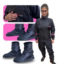 Conjunto nylon confort light impermeável leve polaina nylon com solado injetado resistente ajuste seguro motociclista Conjunto nylon confort light impermeável leve polaina nylon com solado injetado resistente ajuste seguro motociclista
