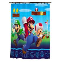 Conjunto oficial de cortinas de chuveiro Franco Super Mario de 13 peças
