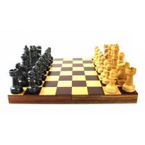 Conjunto Oficial para Xadrez Estojo Madeira Maciça Rei 10 cm