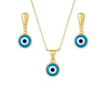 Conjunto Olho Grego - Banhado em Ouro 18k Conjunto Olho Grego - Banhado em Ouro 18k