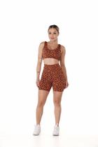 Conjunto Onça Short Fitness Feminino Academia Conjunto Onça Short Fitness Feminino Academia