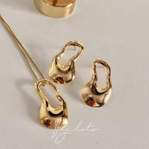 Conjunto organico banhado em ouro 18k