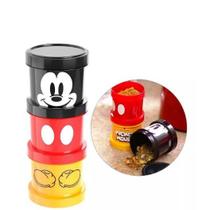 Conjunto Organizador 3 Potes Tampa Rosca Mickey