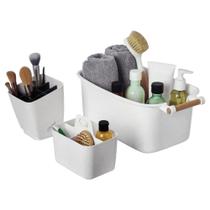 Conjunto Organizador Bundle 3 Peças U Loft Branco Bambu Conjunto Organizador Bundle 3 Peças U Loft Branco Bambu