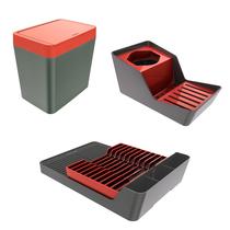 Conjunto Organizador Cozinha Vermelho/Chumbo 3 Peças Crippa