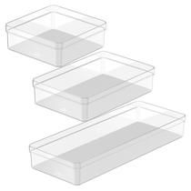 Conjunto Organizador de Gavetas 3 peças - Clear - Natural - Ou