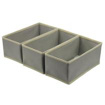 Conjunto organizador de gavetas Bructhun Socks, cinza claro, nylon, pacote com 3