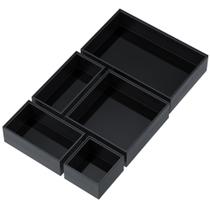 Conjunto organizador de gavetas Greatseas Bamboo, 5 peças, multiuso, preto Conjunto organizador de gavetas Greatseas Bamboo, 5 peças, multiuso, preto