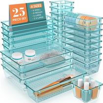 Conjunto organizador de gavetas StorMiracle 25 unidades para banheiro e cozinha