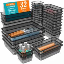 Conjunto organizador de gavetas WOWBOX 32, plástico transparente, 4 tamanhos Conjunto organizador de gavetas WOWBOX 32, plástico transparente, 4 tamanhos