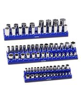Conjunto organizador de soquete magnético VEVOR 1/4", 3/8" e 1/2" azul Conjunto organizador de soquete magnético VEVOR 1/4", 3/8" e 1/2" azul