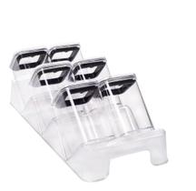 Conjunto Organizador De Temperos 7 Peças Com Suporte Para Armário E Bancada resistente premium Conjunto Organizador De Temperos 7 Peças Com Suporte Para Armário E Bancada resistente premium